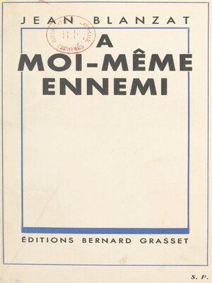 cover image of À moi-même ennemi